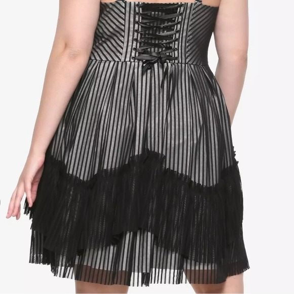 Beetlejuice Striped Halloween Costume Party Cosplay Sleeveless Dress Size 22 - Picture 16 of 16